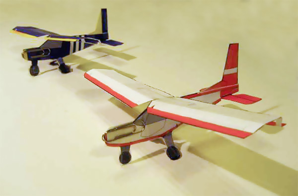 cardboard airplane model
